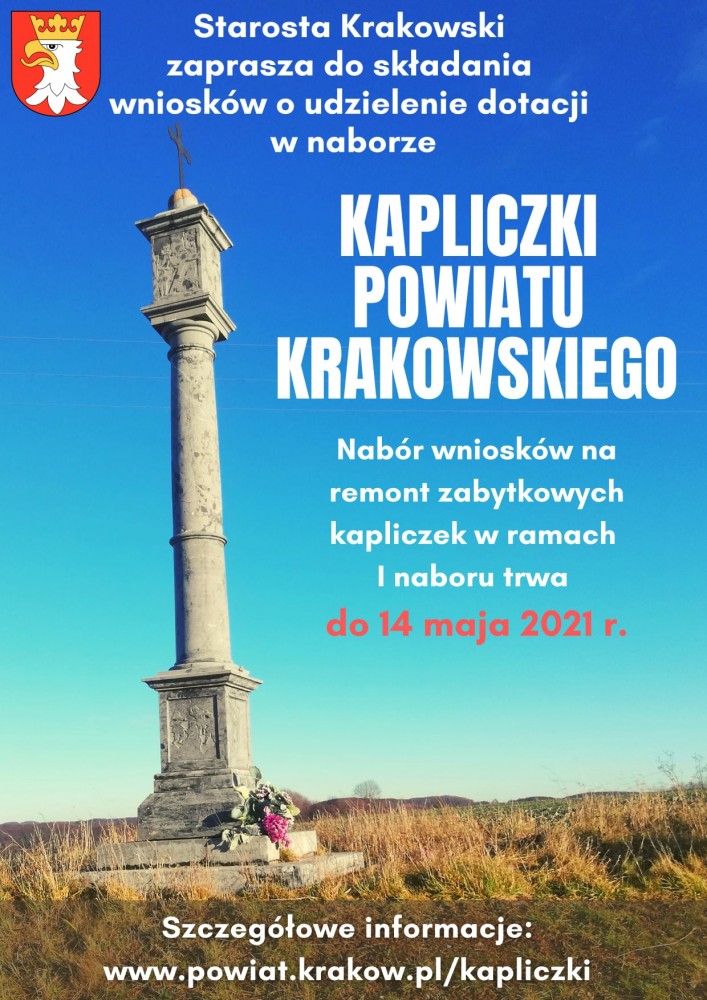 Nabór do programu „Kapliczki Powiatu Krakowskiego”