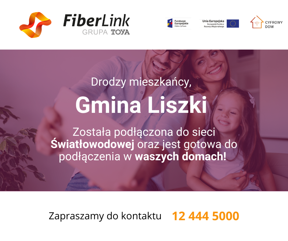 Gmina Liszki została podłączona do sieci światłowodowej