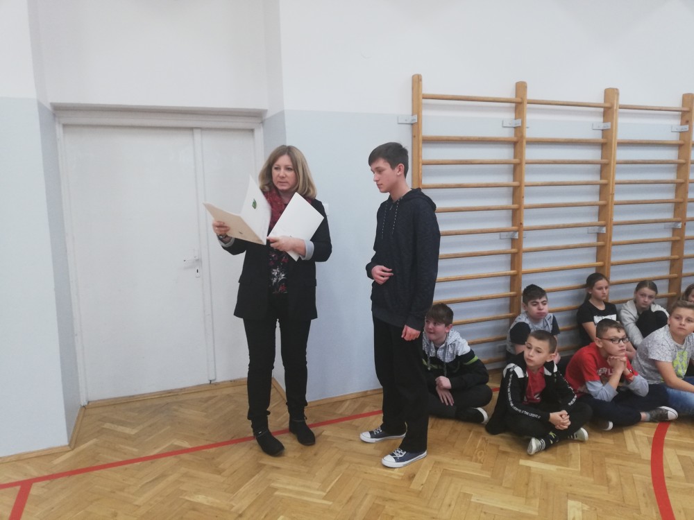 Nagroda Wójta Gminy Liszki dla uczniów Szkoły Podstawowej im. Jana Długosza w Piekarach