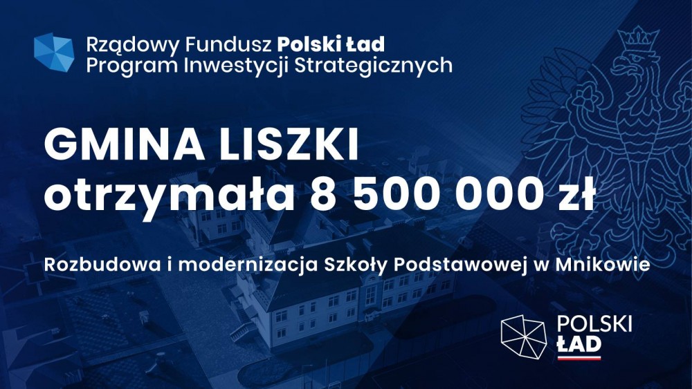 Gmina Liszki otrzymała dofinansowanie na rozbudowę Szkoły Podstawowej w Mnikowie!